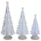 Color Changing Acrylic LED Lighted Christmas Tree Decorations, Set of 3